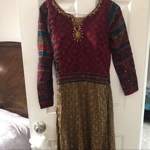 Designer anarkali full length indian dress